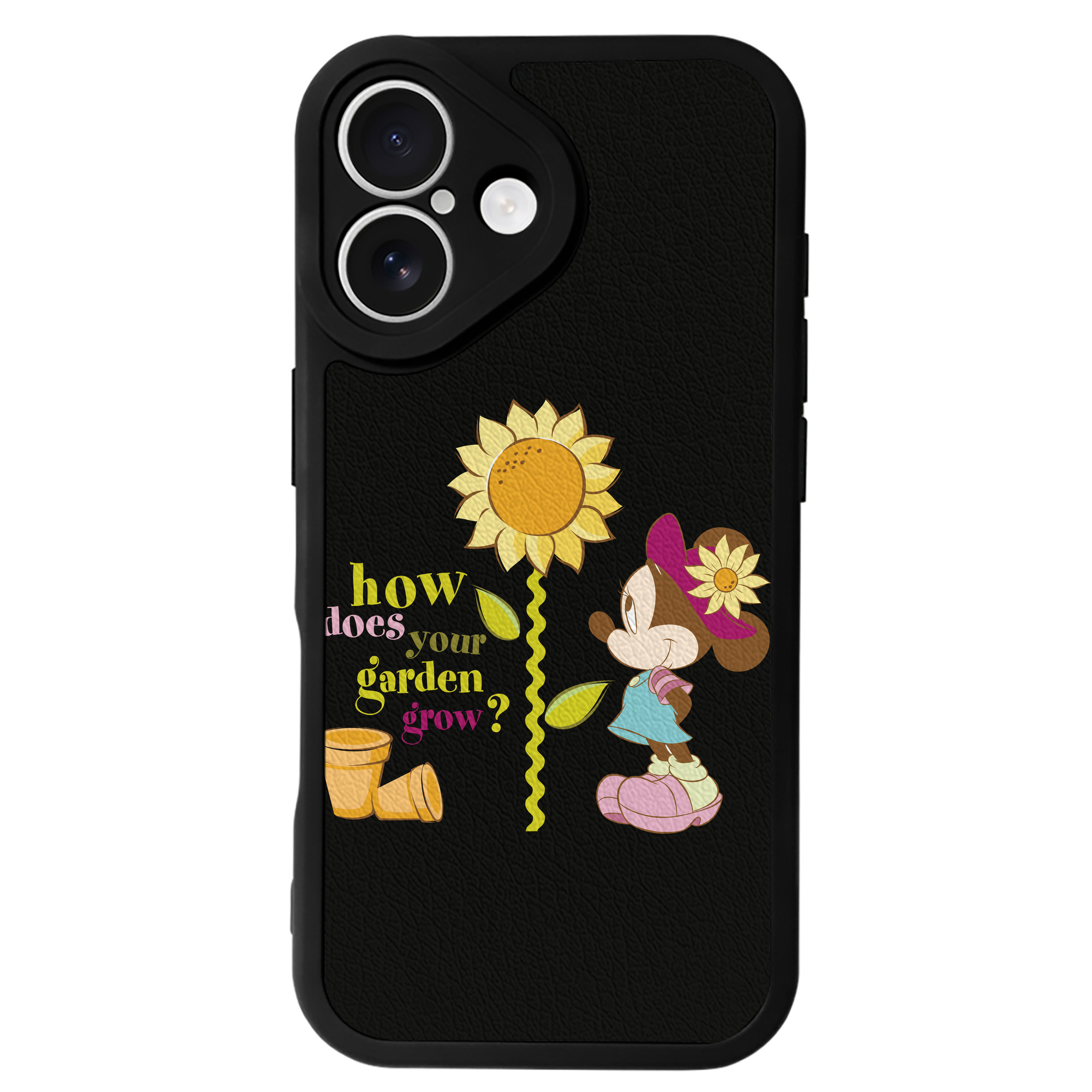 （画像用） ミッキーマウス Mickey Mouse 【iPhone 16シリーズ対応】シリコンスマホケース（レザー調） 材質：シリコン